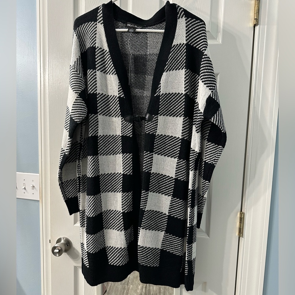 NWT What’s Next Long Cardigan with toggle closure size 1X